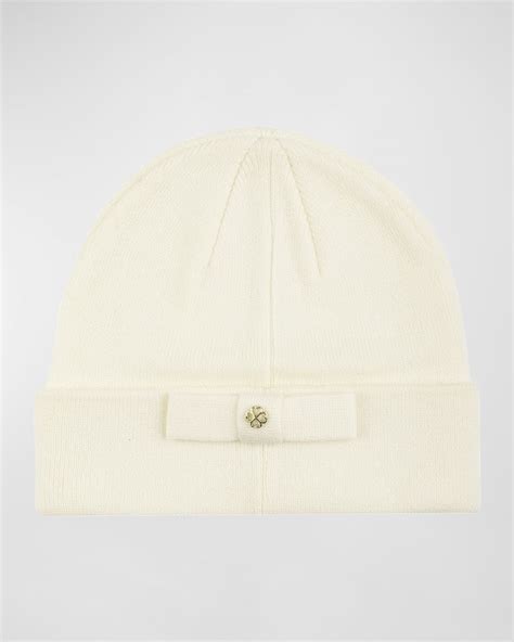 Kate Spade New York Women's Metallic Bow Beanie & Gloves 